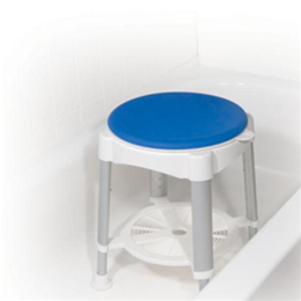Image for product - BATH STOOL WITH PADDED ROTATING SEAT Image for product - BATH STOOL WITH PADDED ROTATING SEAT