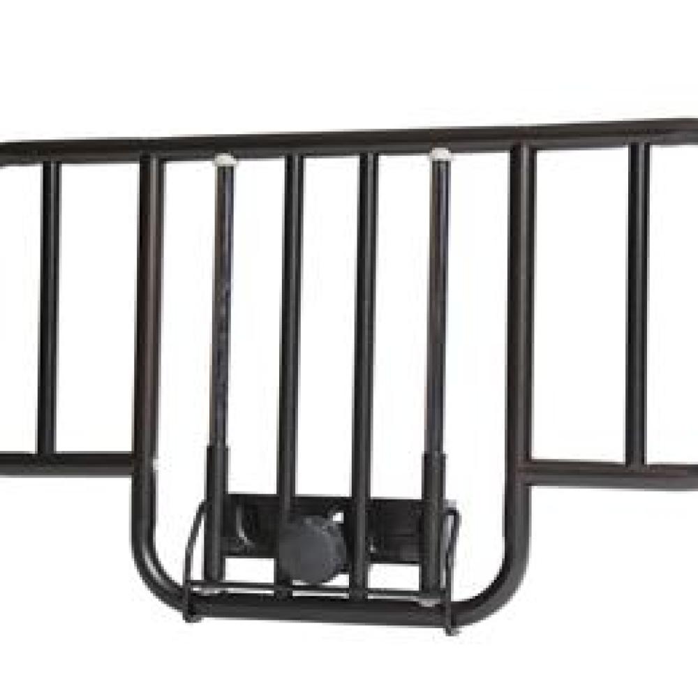 Image for product - No Gap Half Length Side Bed Rails With Brown Vein Finish