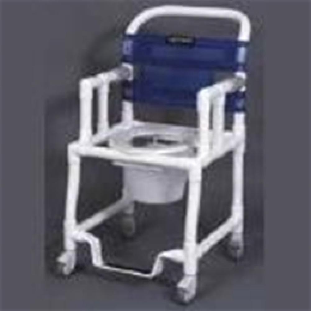 Image for product - PVC Rolling Shower Chair with Drop Arms